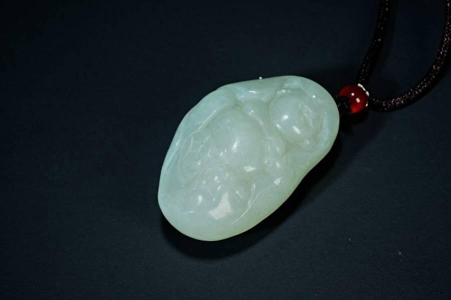 上海都达杂项专场十二（全场包邮】 和田玉精雕《刘海戏金蟾》挂件89-31