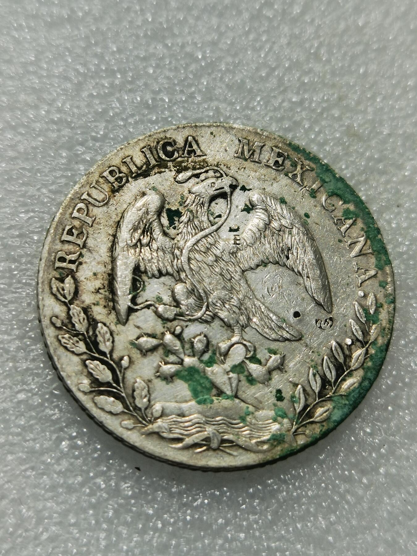 天下钱庄专场欢迎参拍 1887墨西哥鹰洋，有戳