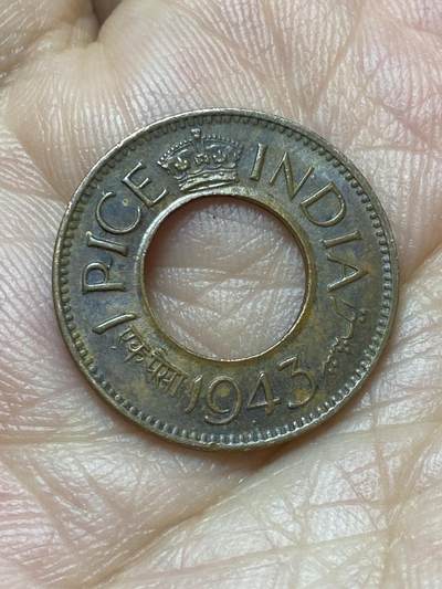 2026年第十六场(总第一百八十五场）外国好品散币场(免佣金) - 英属印度1943年1派士(乔治六世第一版，小王冠版，首发年)