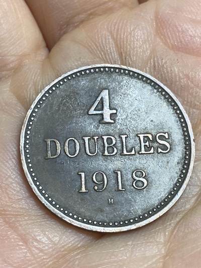 2026年第十六场(总第一百八十五场）外国好品散币场(免佣金) - 英属根西岛🇬🇬1918年4道布(乔治五世时期，H标喜敦厂造)