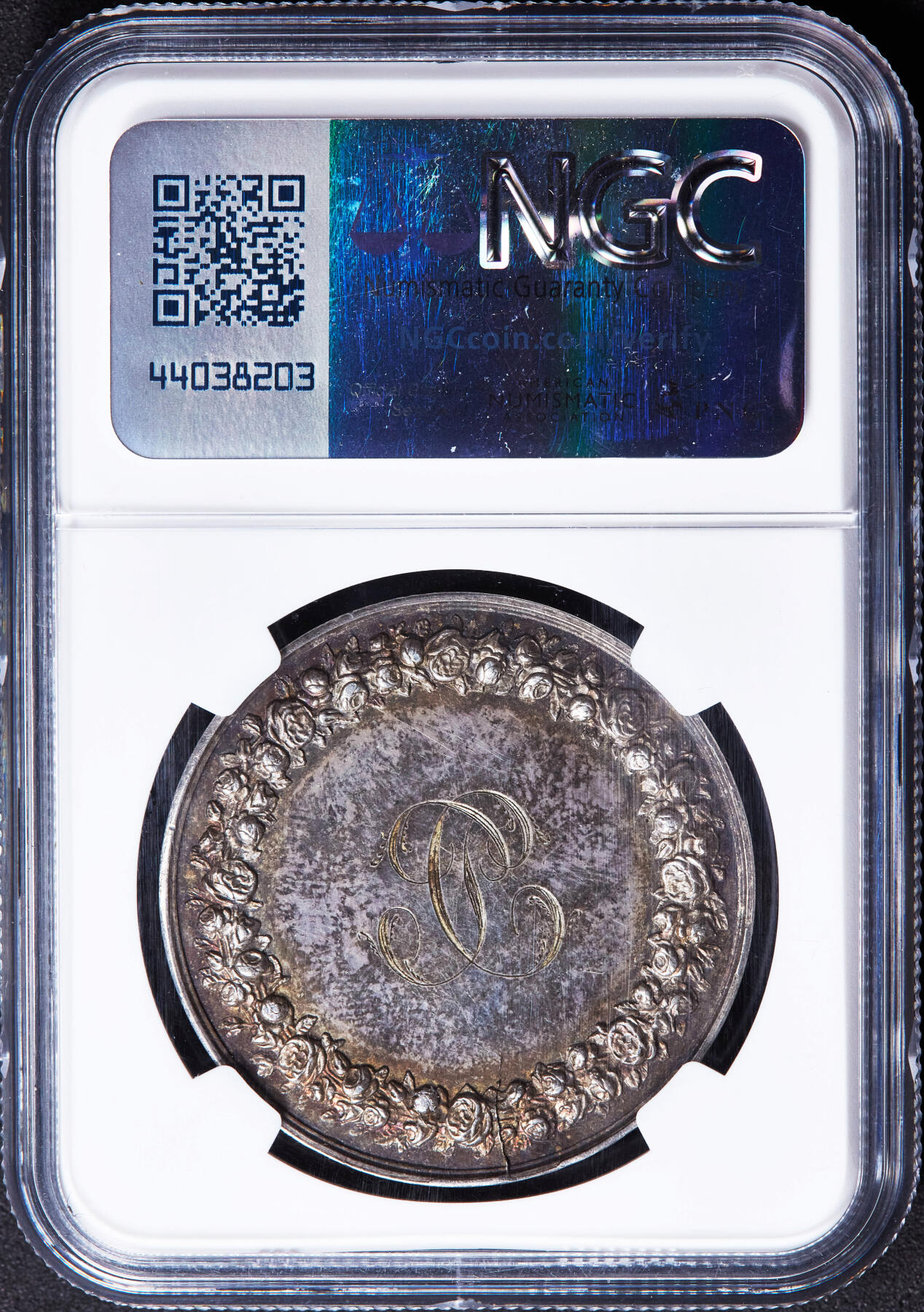 【俄甄集藏】马年新春第一拍 2026年(048)02-25星期三 晚 19:30 全场包邮 法国1832-1841年著名章牌艺术家让-皮埃尔·德·皮莫兰作品结婚大银章，NGC MS61，黄油酱彩老包浆，设计精美，直径39mm，油灯铭，原铸年份稀少