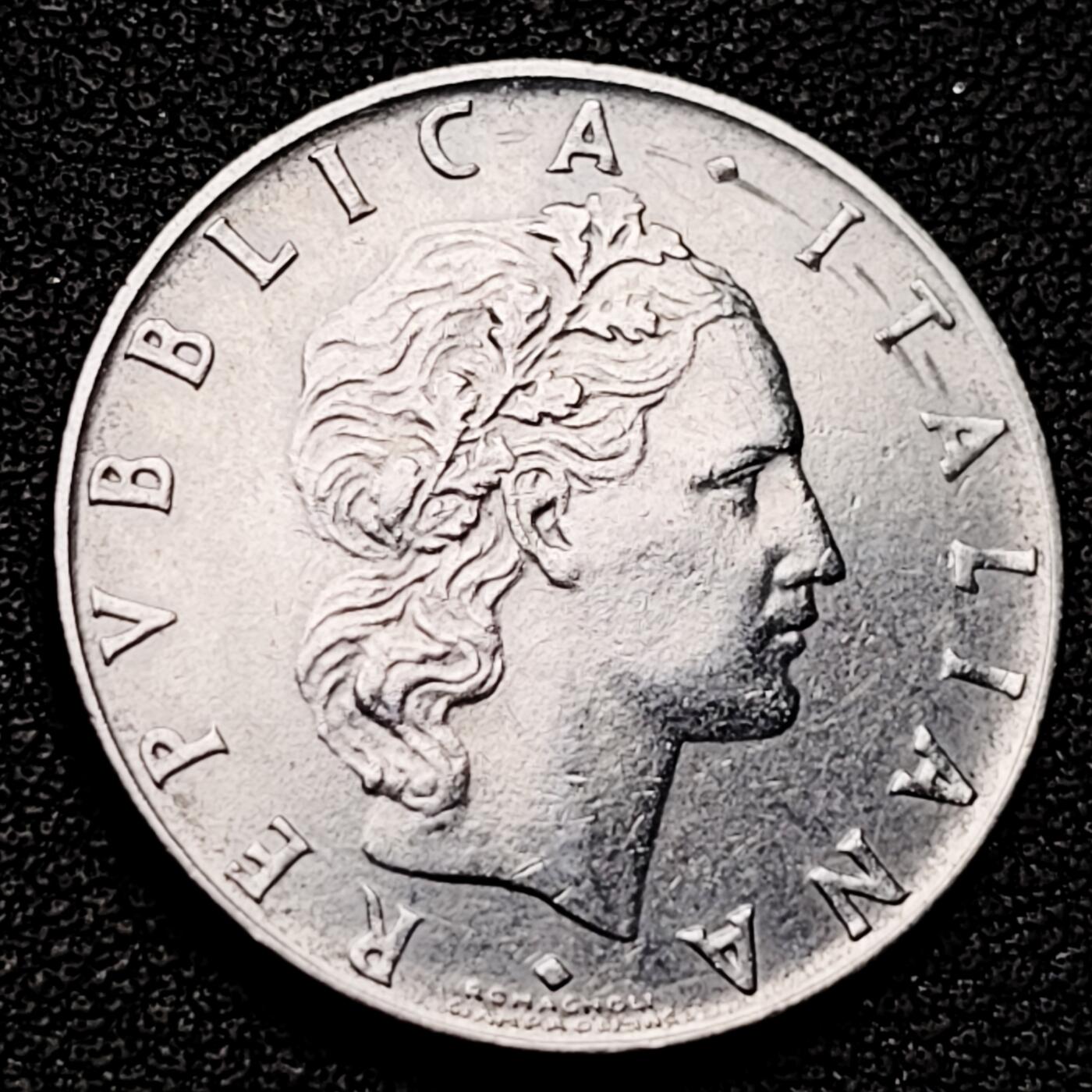 泉币菌-第180场- 精品福利场 意大利 1969年 50里拉 锻冶之神 伍尔坎 24mm