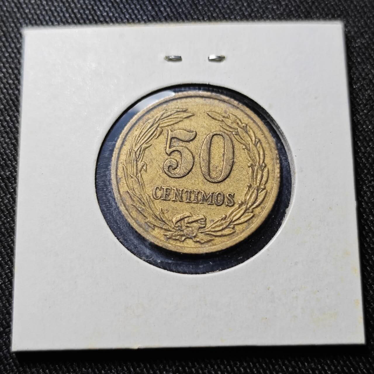 KK钱币收藏小铺  第398期 百期特拍（四拍之二） 2月预留时间 周末发货  1951巴拉圭50分铜币