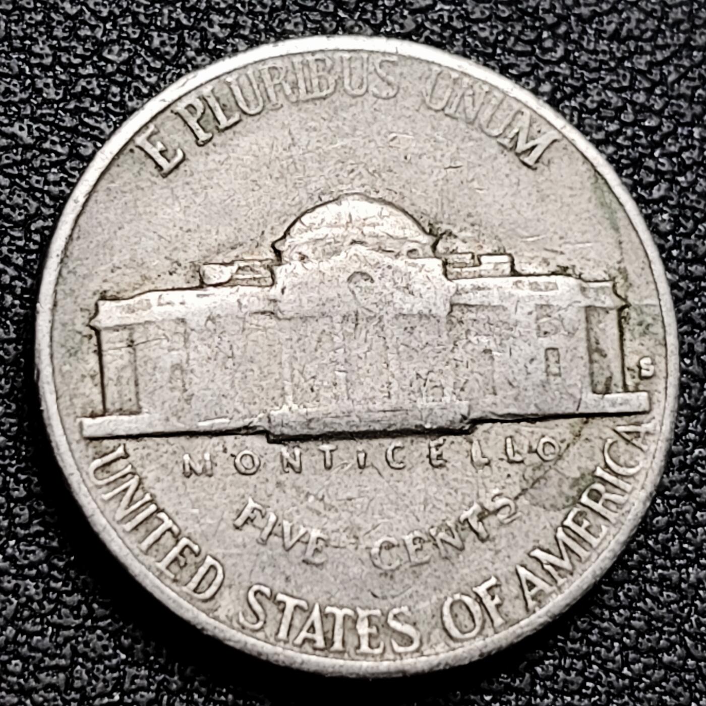 泉币菌-第180场- 精品福利场 早期 美国1940年5美分纪念币 杰斐逊 及 故居蒙蒂塞洛庄园 21mm 