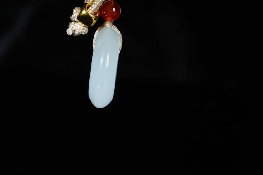 上海都达杂项专场十八（全场包邮） 天然冰透玛瑙平安扣挂件 附鉴定证书