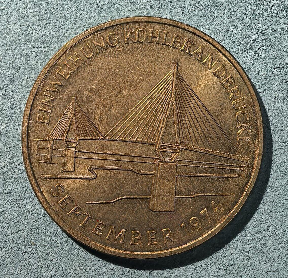 盛世勋华——号角文化勋章邮票专场拍卖第303期 德国（联邦）汉堡科尔布兰德大桥1974年通车纪念章牌