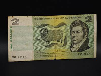 【淘币小摊】实时拍第八百五十九拍   无佣金福利纸币场   满百包邮可预留二周 每周一统一发货   - 澳大利亚2元纸币【有折】