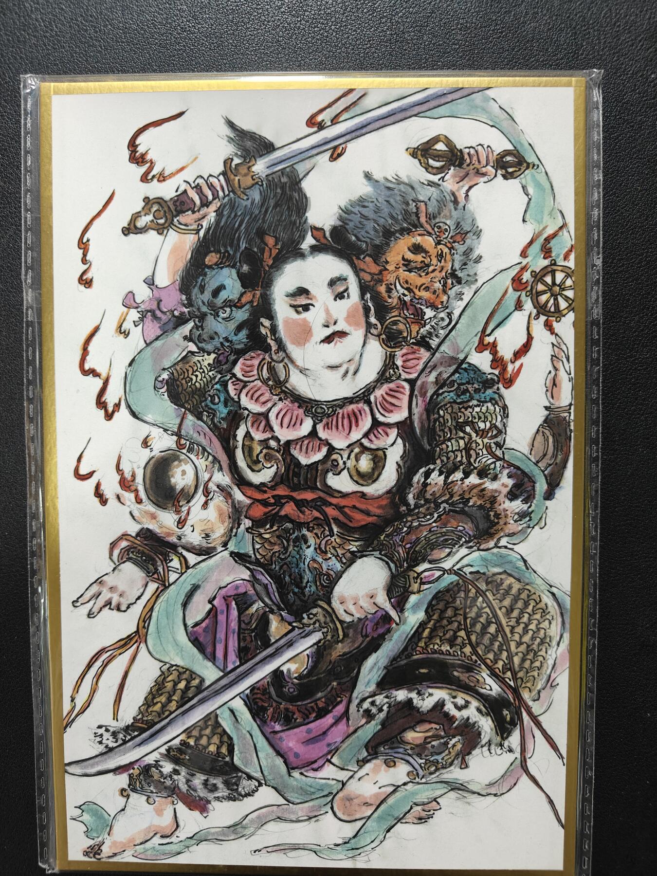 天玑星卡拍第167期《2.2周一截拍》持续收拍收评中 满赠卡需备注 【签绘色纸】秦嘉裕 MARS 签绘 义薄云天 关羽 A5左右尺寸