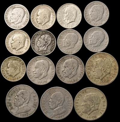 修遠堂世界钱币第103期 - 海地旧钱币一组