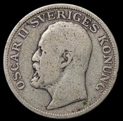 修遠堂世界钱币第103期 - 1907年瑞典1克朗银币，7.27g，含银80%