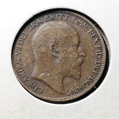 KK钱币收藏小铺  第398期 百期特拍（四拍之二） 2月预留时间 周末发货 -  1909英国爱七1法新铜币