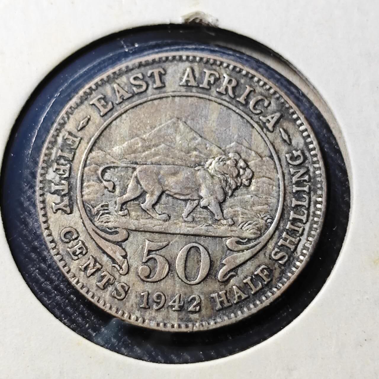 KK钱币收藏小铺  第398期 百期特拍（四拍之二） 2月预留时间 周末发货  1942英属东非25分银币 乔六