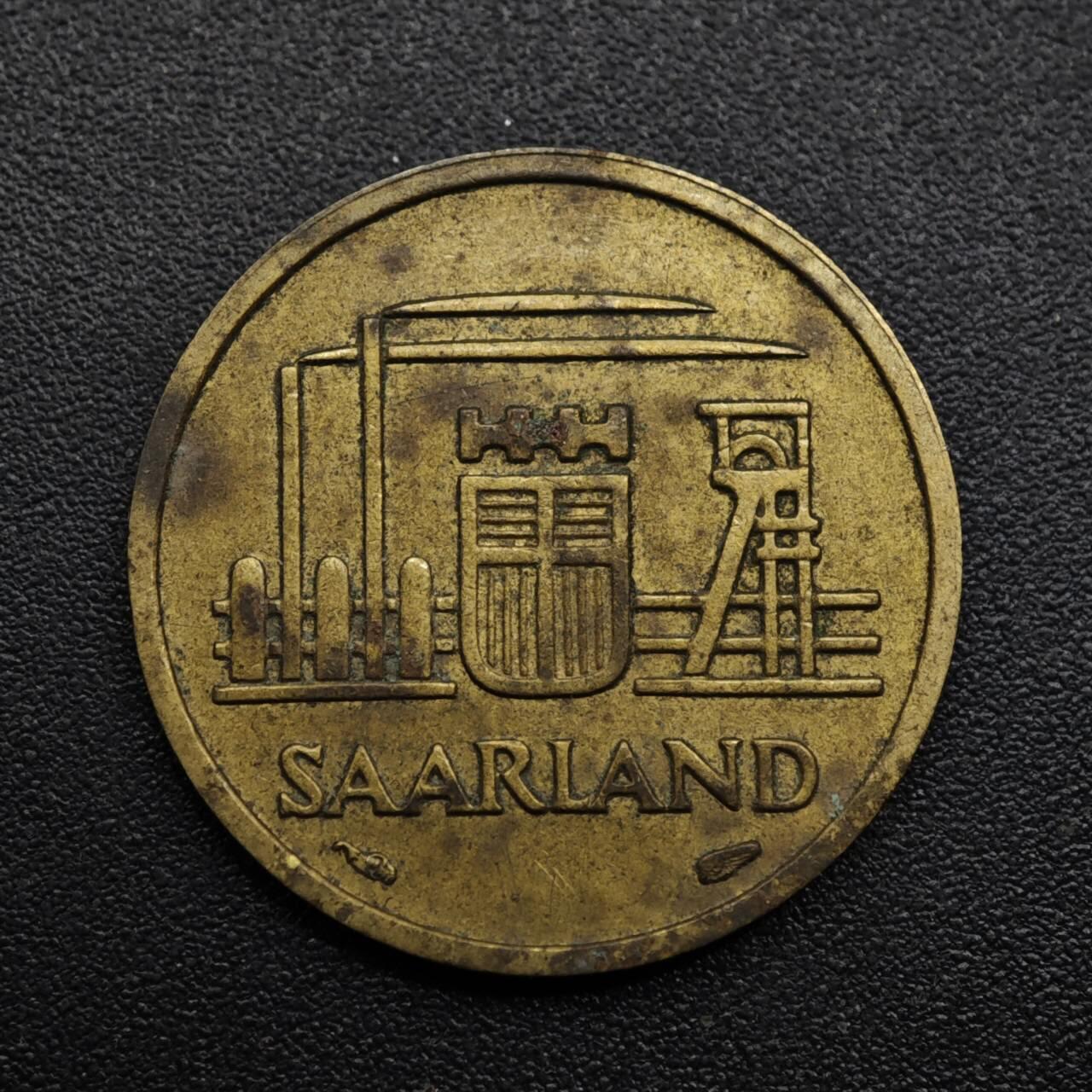 【淘币小摊】限时拍第八百六十拍  老铜币场  满百包邮可预留两周  周一统一发货  德国萨尔工业区10法郎铜币