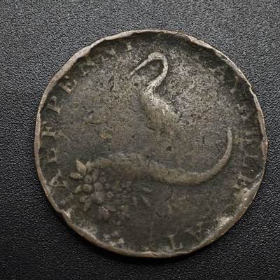 【淘币小摊】限时拍第八百六十拍  老铜币场  满百包邮可预留两周  周一统一发货  - 英国1791年威尔士安格尔西半便士铜币代币