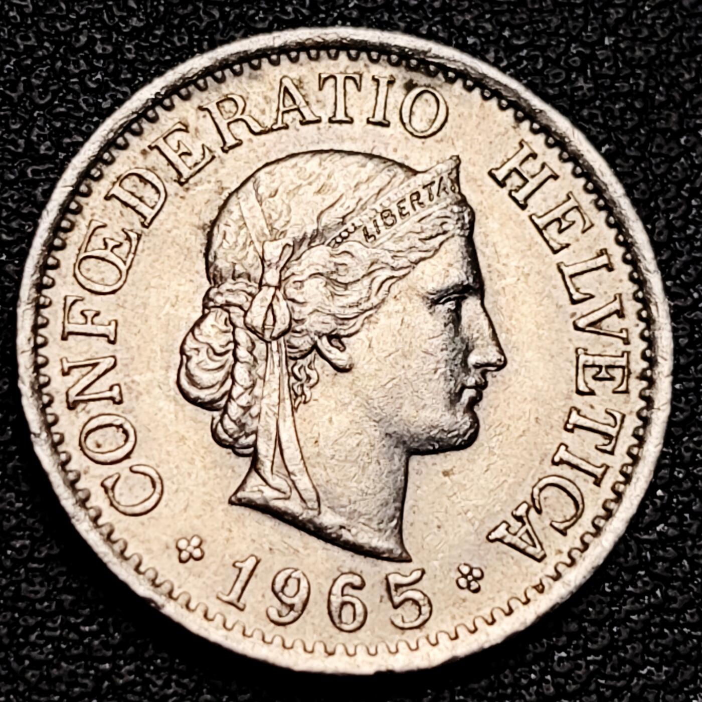 泉币菌-第180场- 精品福利场 1965瑞士10分女神 19MM 