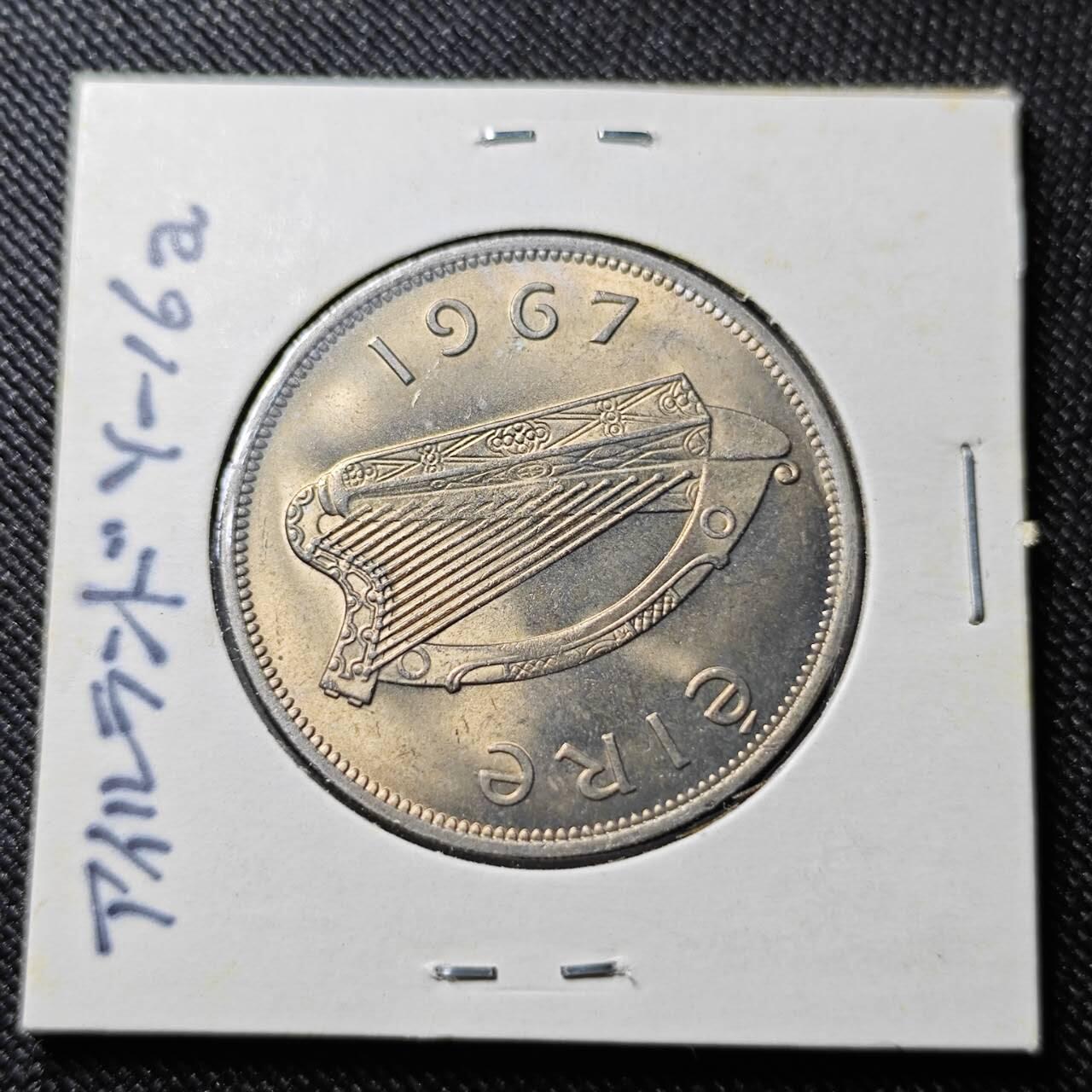 KK钱币收藏小铺  第398期 百期特拍（四拍之二） 2月预留时间 周末发货  1967爱尔兰2.5先令 好品