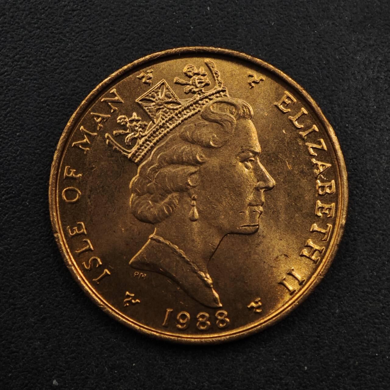 【淘币小摊】限时拍第八百五十八拍  散币场  满百包邮可预留两周  周一统一发货  马恩岛1988年车床1便士铜币