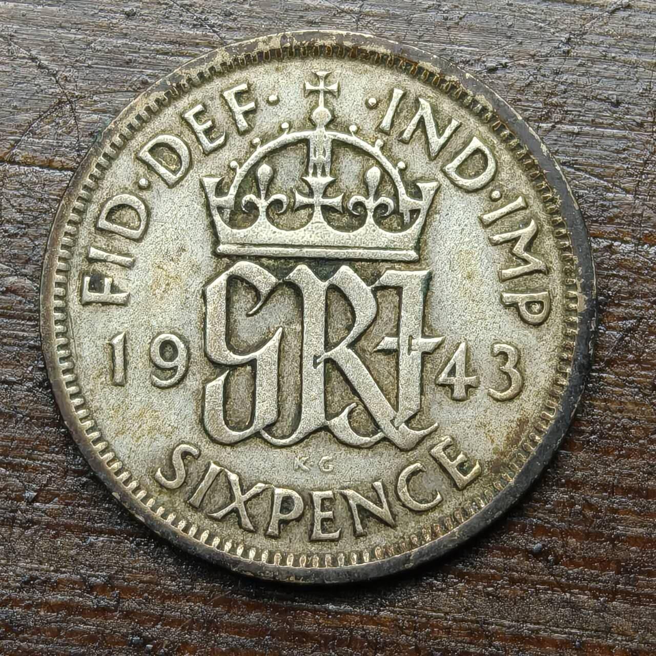 【春节前最后一拍，下一场3.3号】★第139加场★银币专场 不寄存，200包邮。不满200元，支付5元运费。《接受代拍 代送NGC评级》 124【无寄存】英国 1943年 6便士 银币