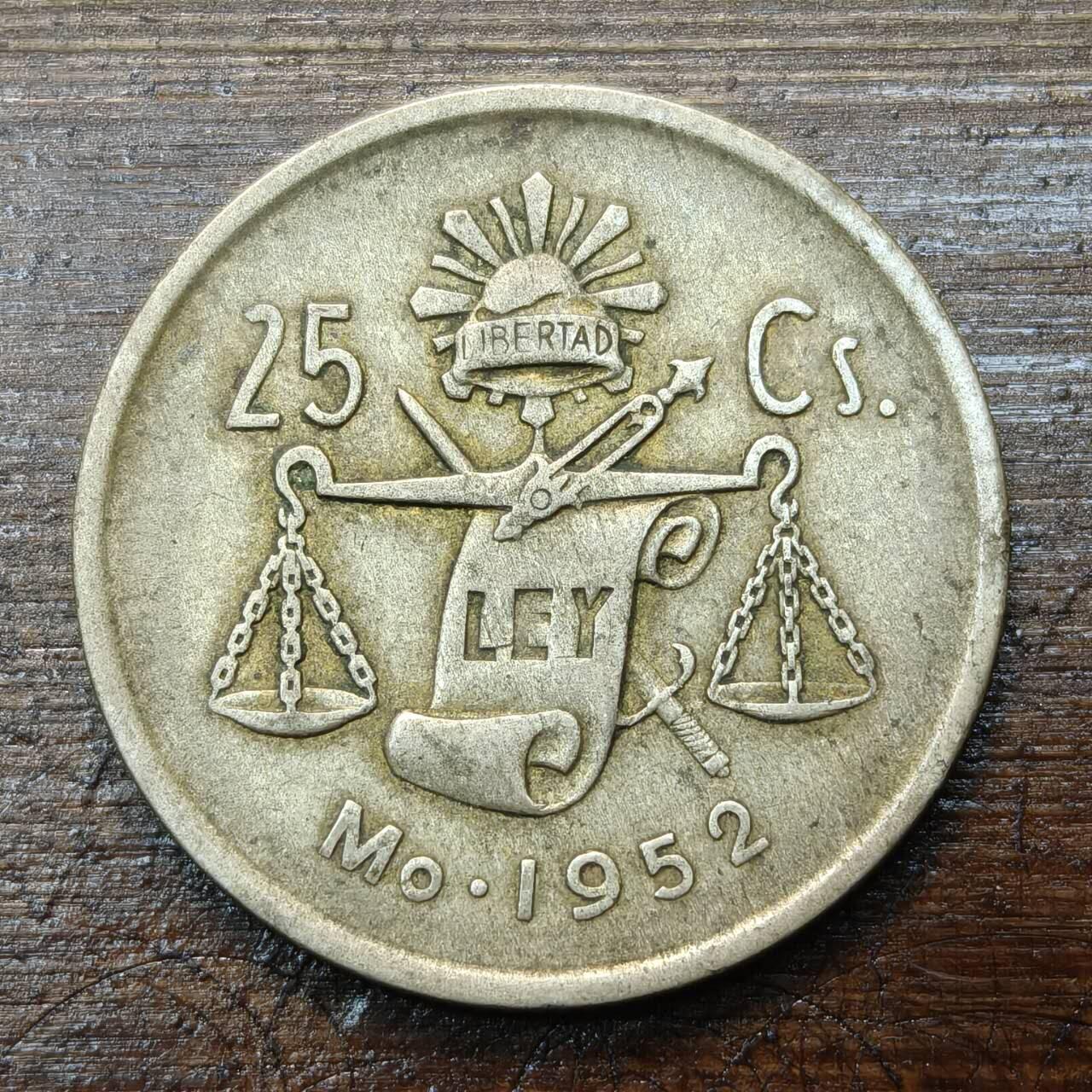 【春节前最后一拍，下一场3.3号】★第139加场★银币专场 不寄存，200包邮。不满200元，支付5元运费。《接受代拍 代送NGC评级》 100【无寄存】墨西哥 1952年 25分 银币