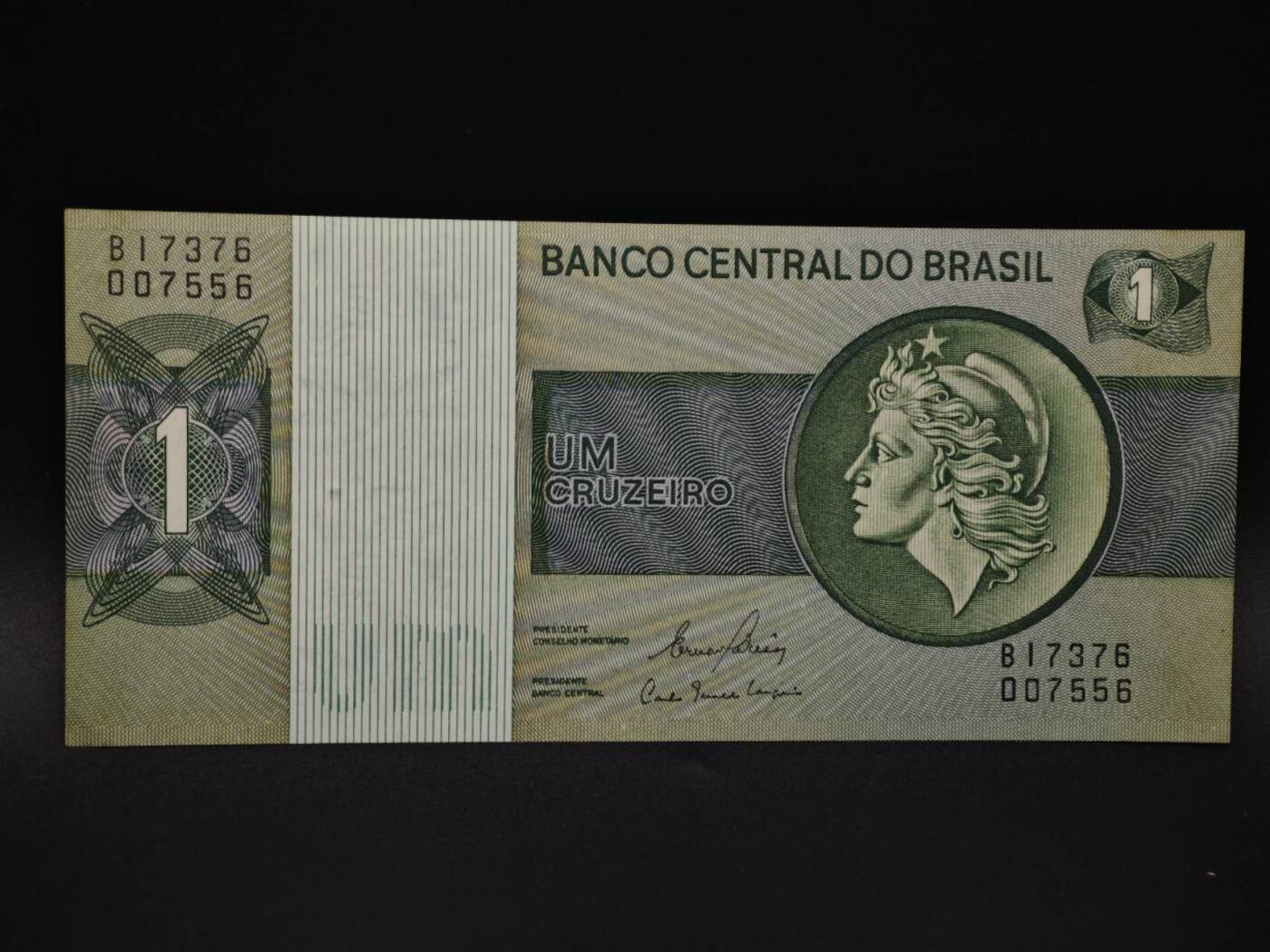 【淘币小摊】实时拍第八百五十九拍   无佣金福利纸币场   满百包邮可预留二周 每周一统一发货   巴西1克鲁塞罗纸币【有折】