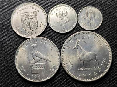 KK钱币收藏小铺  第398期 百期特拍（四拍之二） 2月预留时间 周末发货 - 罗得西亚大小面值一套 好品