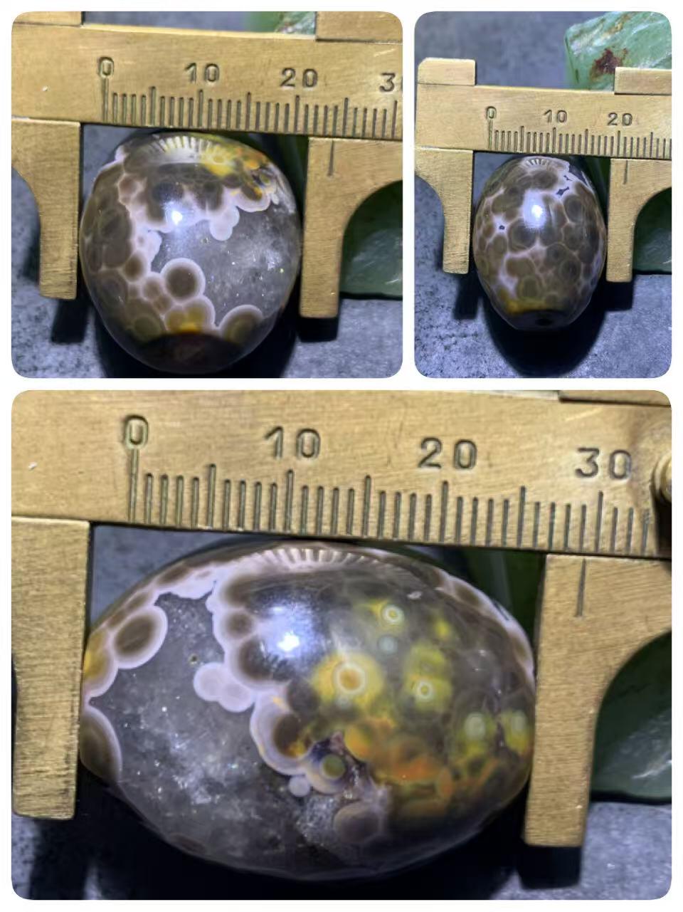 精美冰飘鱼籽纹战国红玛瑙勒子一颗！