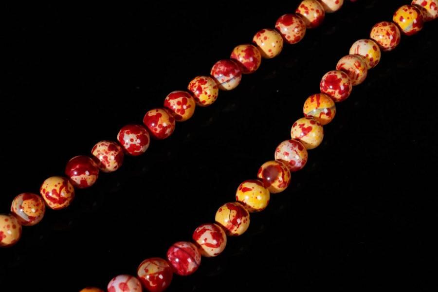 上海都达杂项专场十八（全场包邮） 天然赤血龙纹玛瑙项链 附鉴定证书