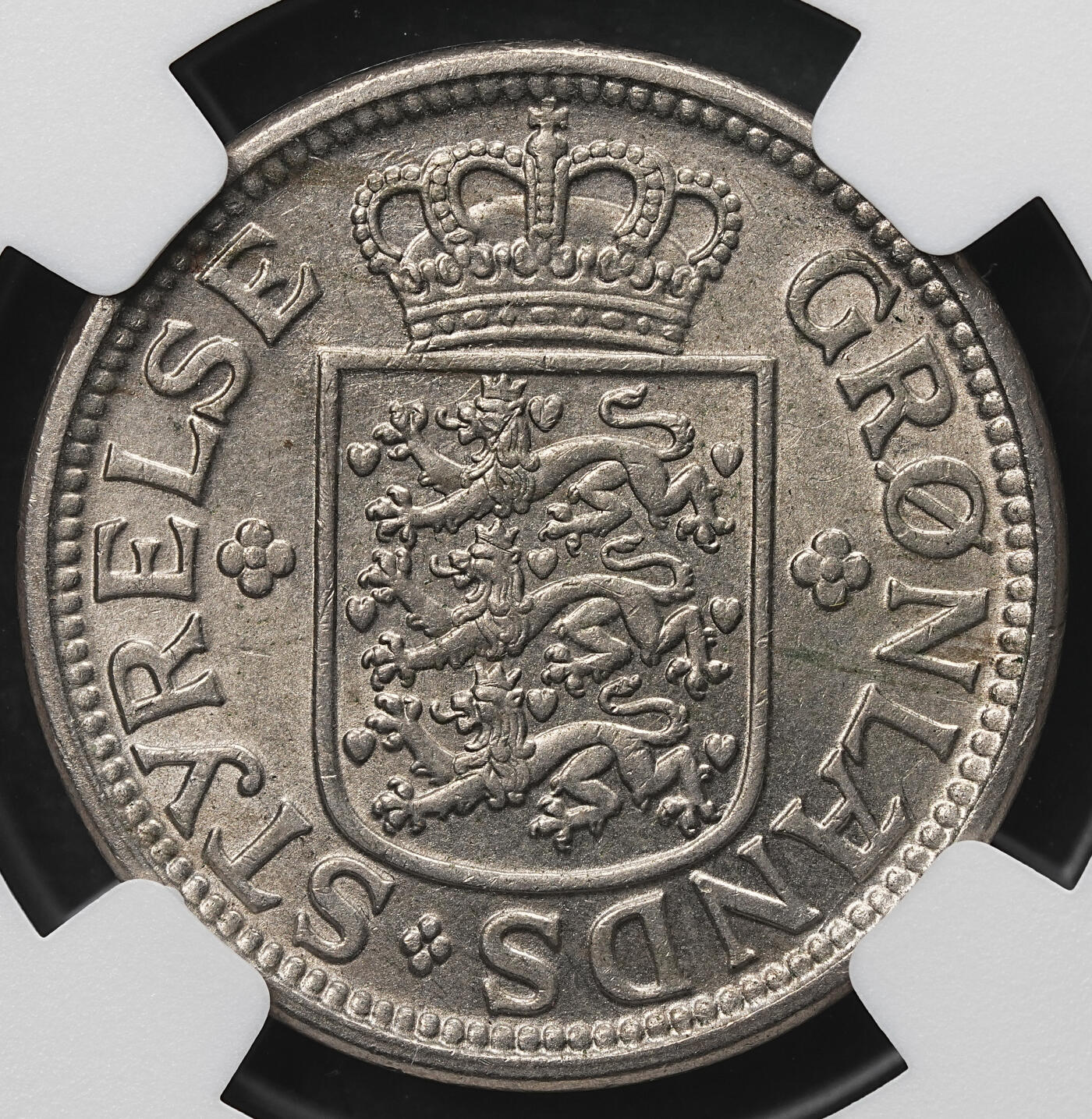 修遠堂世界钱币第103期 NGC MS63 1926年格陵兰25欧尔