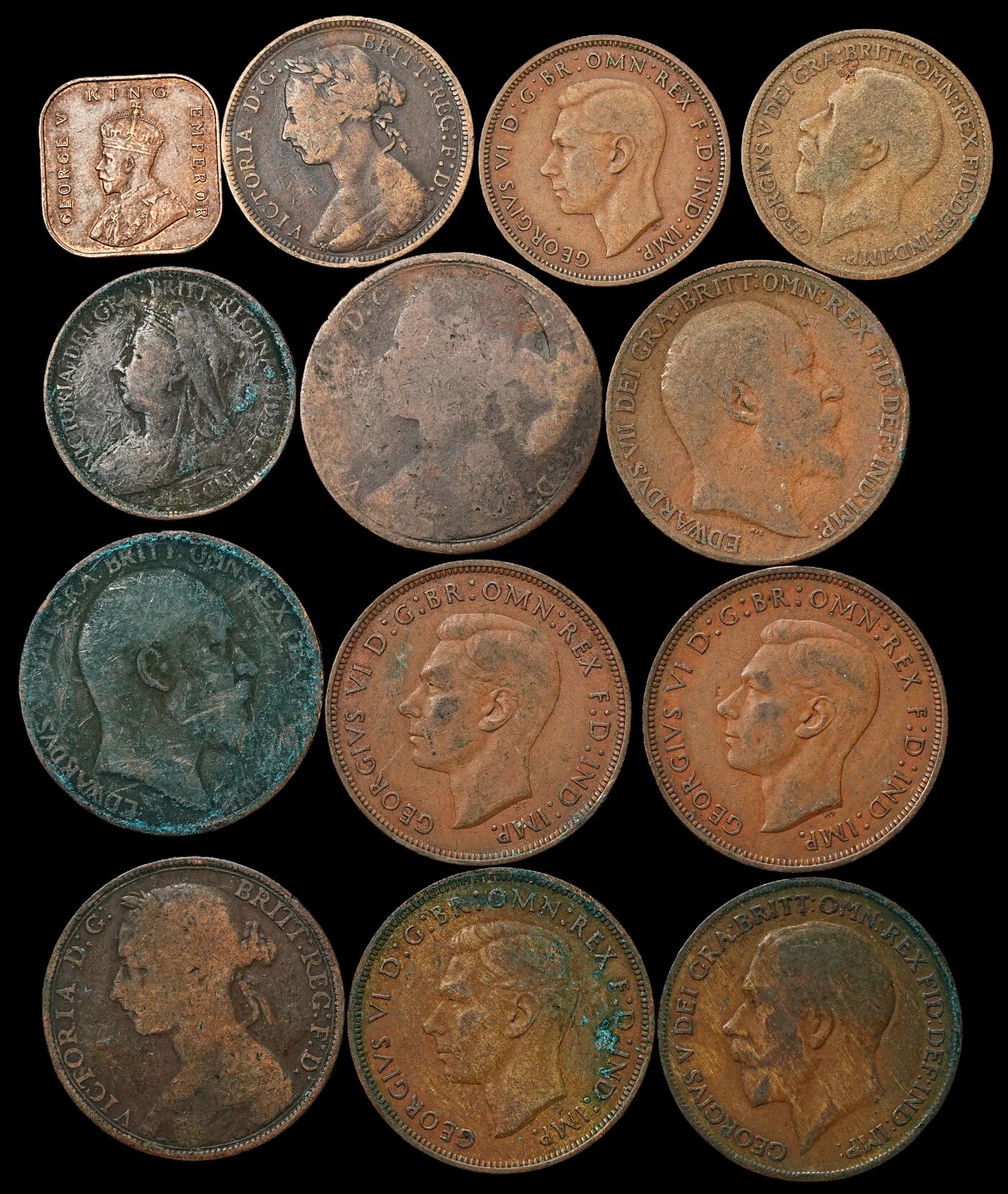 修遠堂世界钱币第103期 英系老币一组