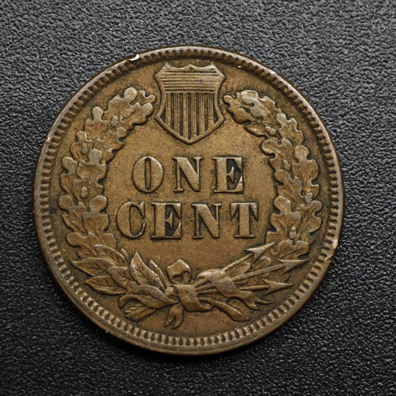 【淘币小摊】限时拍第八百六十拍  老铜币场  满百包邮可预留两周  周一统一发货  美国1891年印第安一分铜币