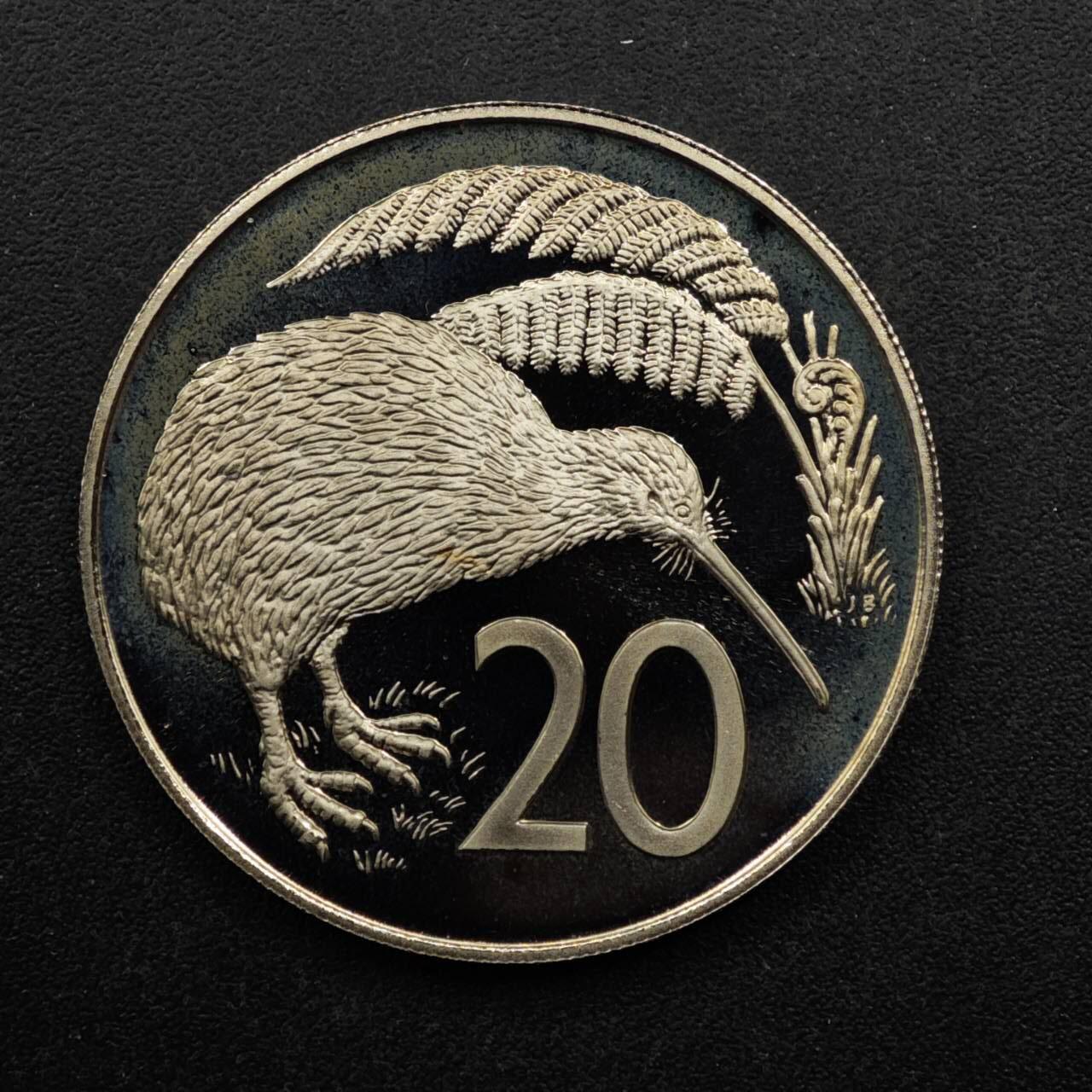 【淘币小摊】限时拍第八百五十八拍  散币场  满百包邮可预留两周  周一统一发货  新西兰1981年20分精制镍币