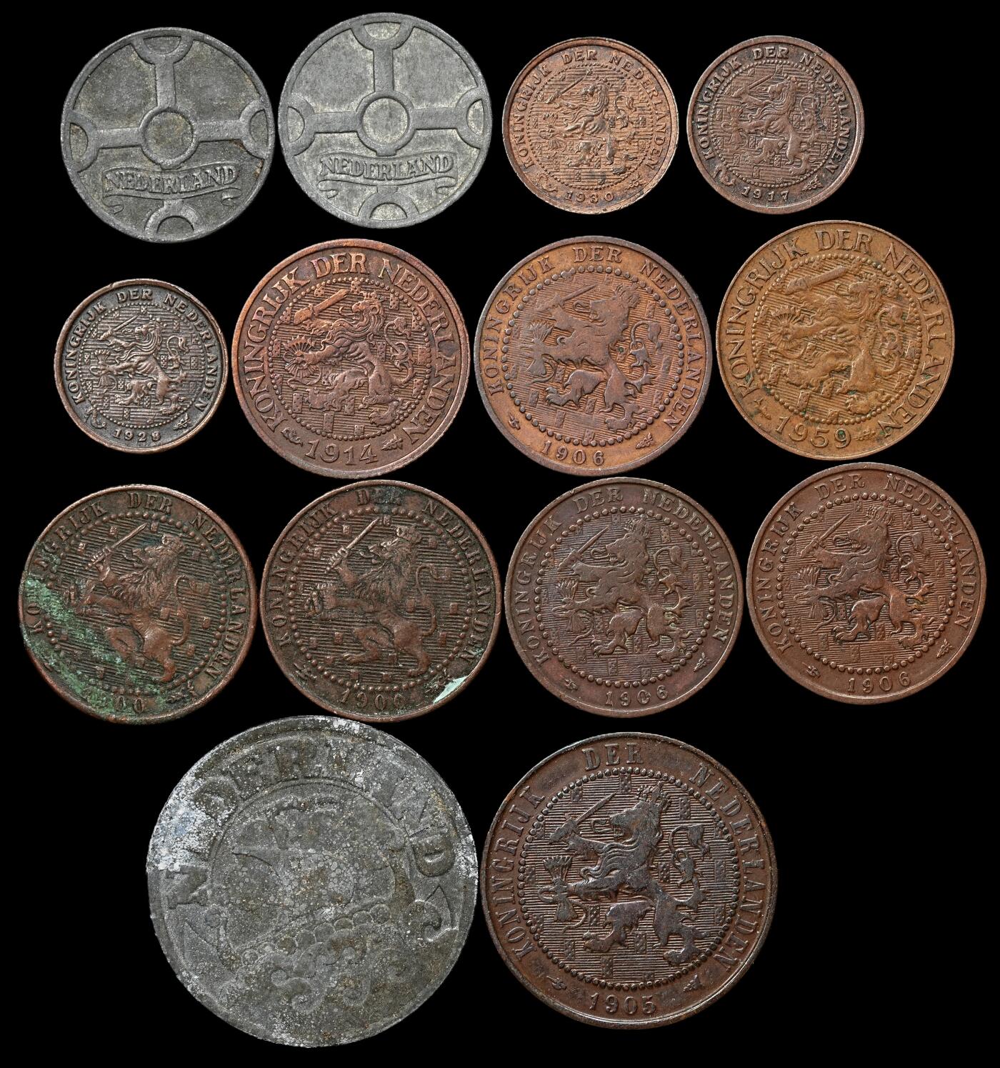 修遠堂世界钱币第103期 20世纪荷兰旧钱币 第二组