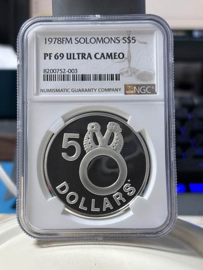 第190期拍卖 - 1978年所罗门贝壳纪念银币NGC-PF69 28.28g,925银