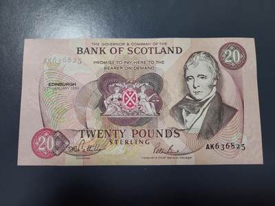 1月31号晚上8点 外国纸币自动截拍第16场 - 1993年20镑 早期稀少 全新