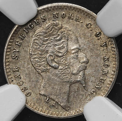 修遠堂世界钱币第103期 - NGC MS62 1859年瑞典10欧尔银币