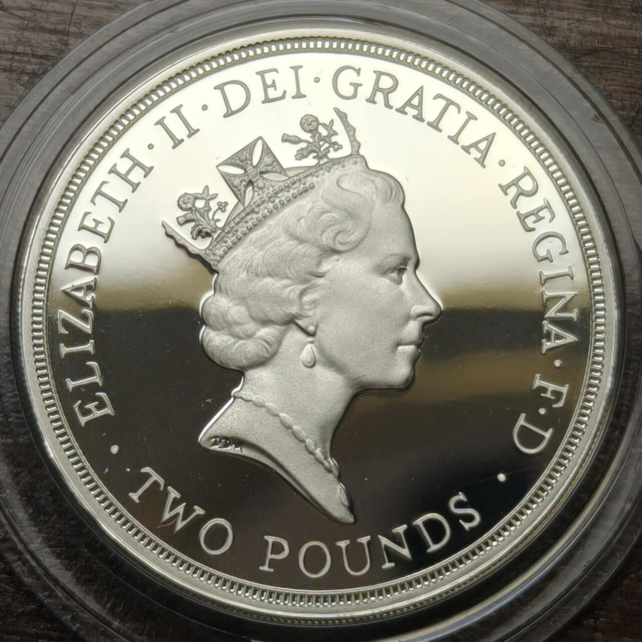 【春节前最后一拍，下一场3.3号】★第139加场★银币专场 不寄存，200包邮。不满200元，支付5元运费。《接受代拍 代送NGC评级》 109【无寄存】英国 1994年 2磅 银币