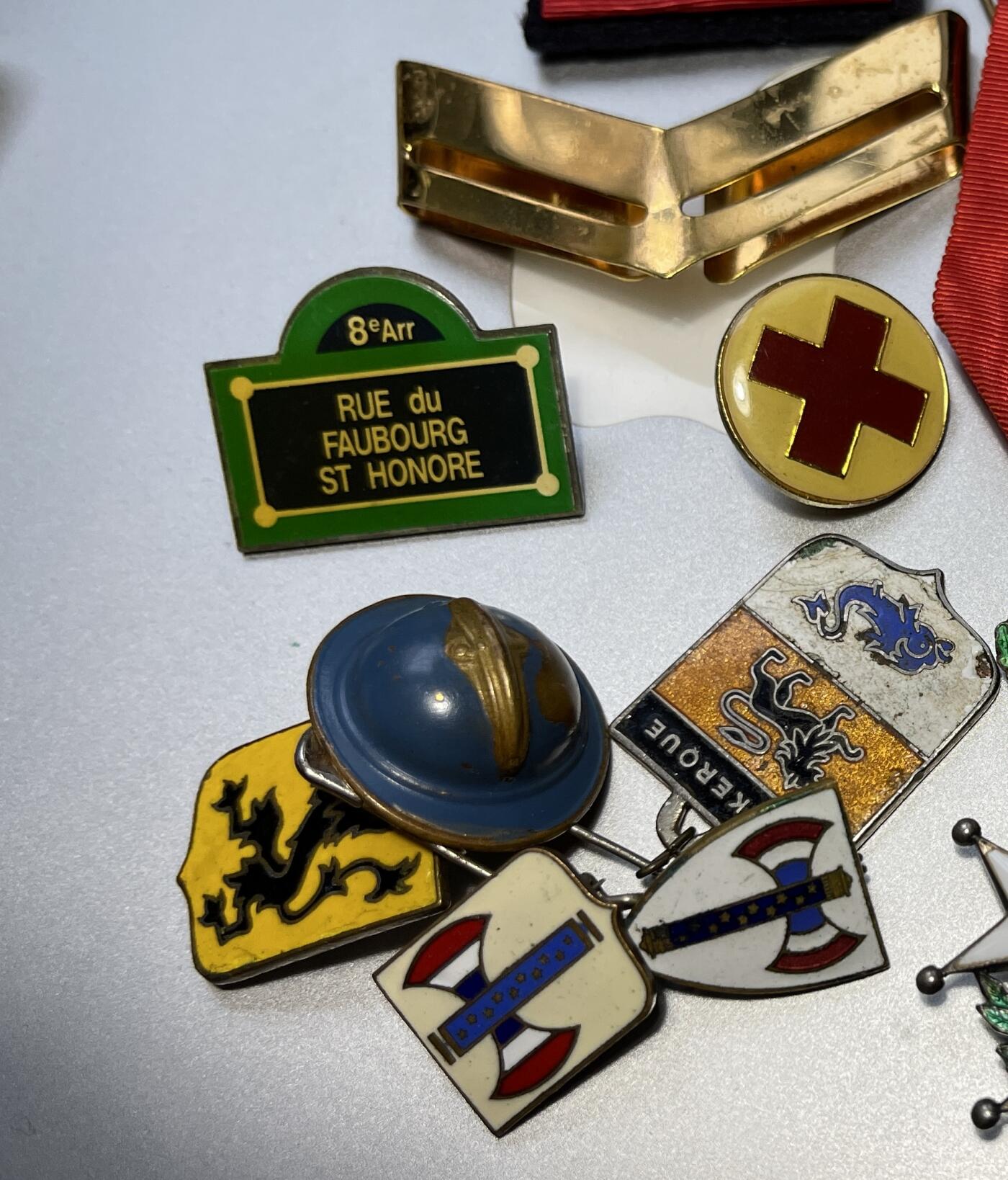 原版二战真品维系法国贝当一战老兵纪念荣誉徽章别针胸章（接受交换朝鲜苏联勋章）