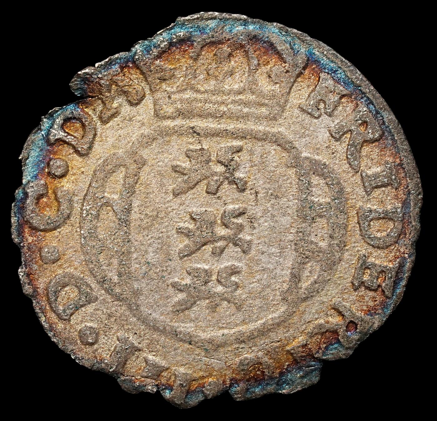 修遠堂世界钱币第103期 1662年丹麦2 SKILLING银币 0.65g