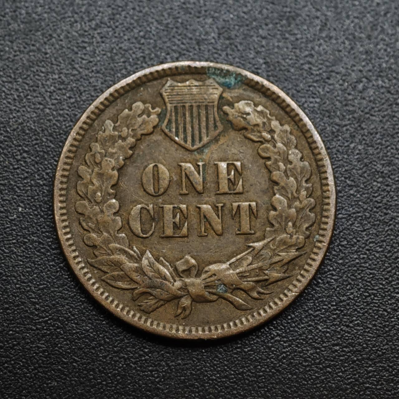 【淘币小摊】限时拍第八百六十拍  老铜币场  满百包邮可预留两周  周一统一发货  美国1889年印第安一分铜币