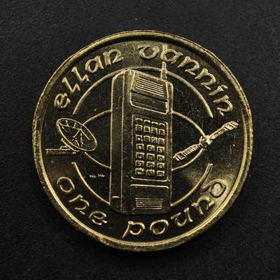 【淘币小摊】限时拍第八百五十八拍  散币场  满百包邮可预留两周  周一统一发货  - 马恩岛1988年卫星电话1镑铜币