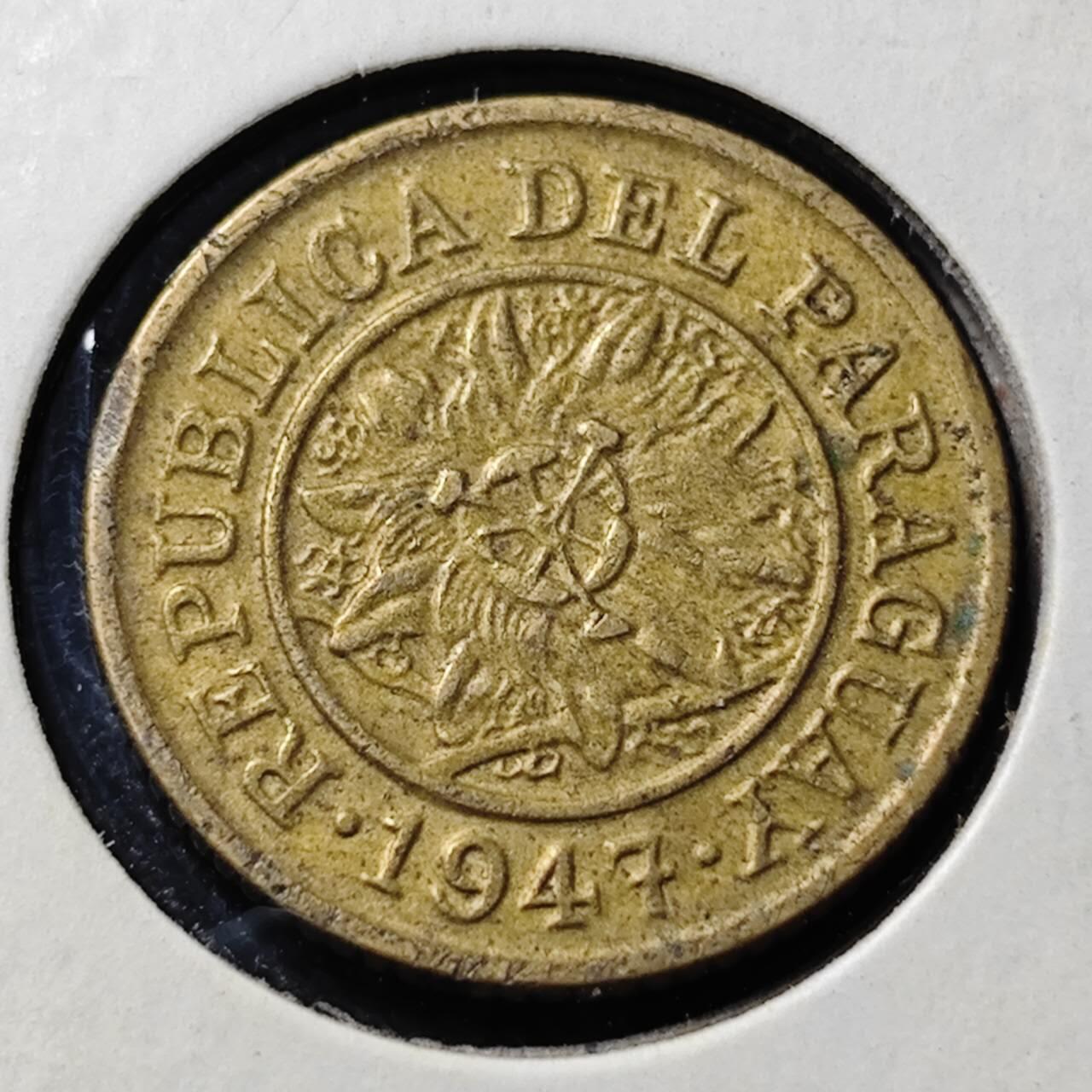 KK钱币收藏小铺  第398期 百期特拍（四拍之二） 2月预留时间 周末发货  1947巴拉圭5分铜币