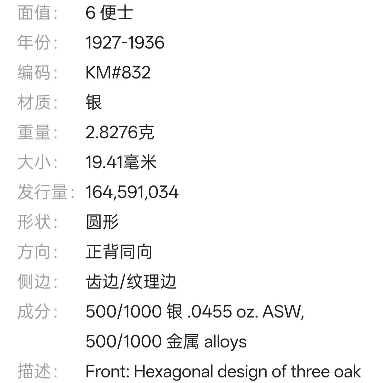 【春节前最后一拍，下一场3.3号】★第139加场★银币专场 不寄存，200包邮。不满200元，支付5元运费。《接受代拍 代送NGC评级》 127【无寄存】英国 1931年 6便士 银币