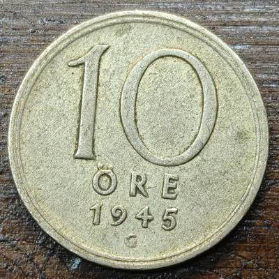 【春节前最后一拍，下一场3.3号】★第139加场★银币专场 不寄存，200包邮。不满200元，支付5元运费。《接受代拍 代送NGC评级》 - 123【无寄存】瑞典 1945年 10欧尔 银币