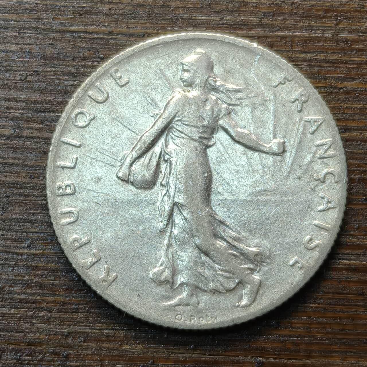 【春节前最后一拍，下一场3.3号】★第139加场★银币专场 不寄存，200包邮。不满200元，支付5元运费。《接受代拍 代送NGC评级》 92【无寄存】法国 1918年 50分 银币