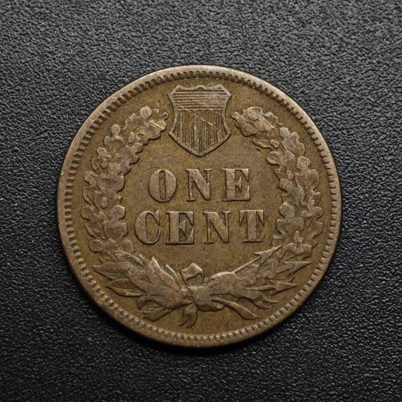 【淘币小摊】限时拍第八百六十拍  老铜币场  满百包邮可预留两周  周一统一发货  美国1876年印第安一分铜币