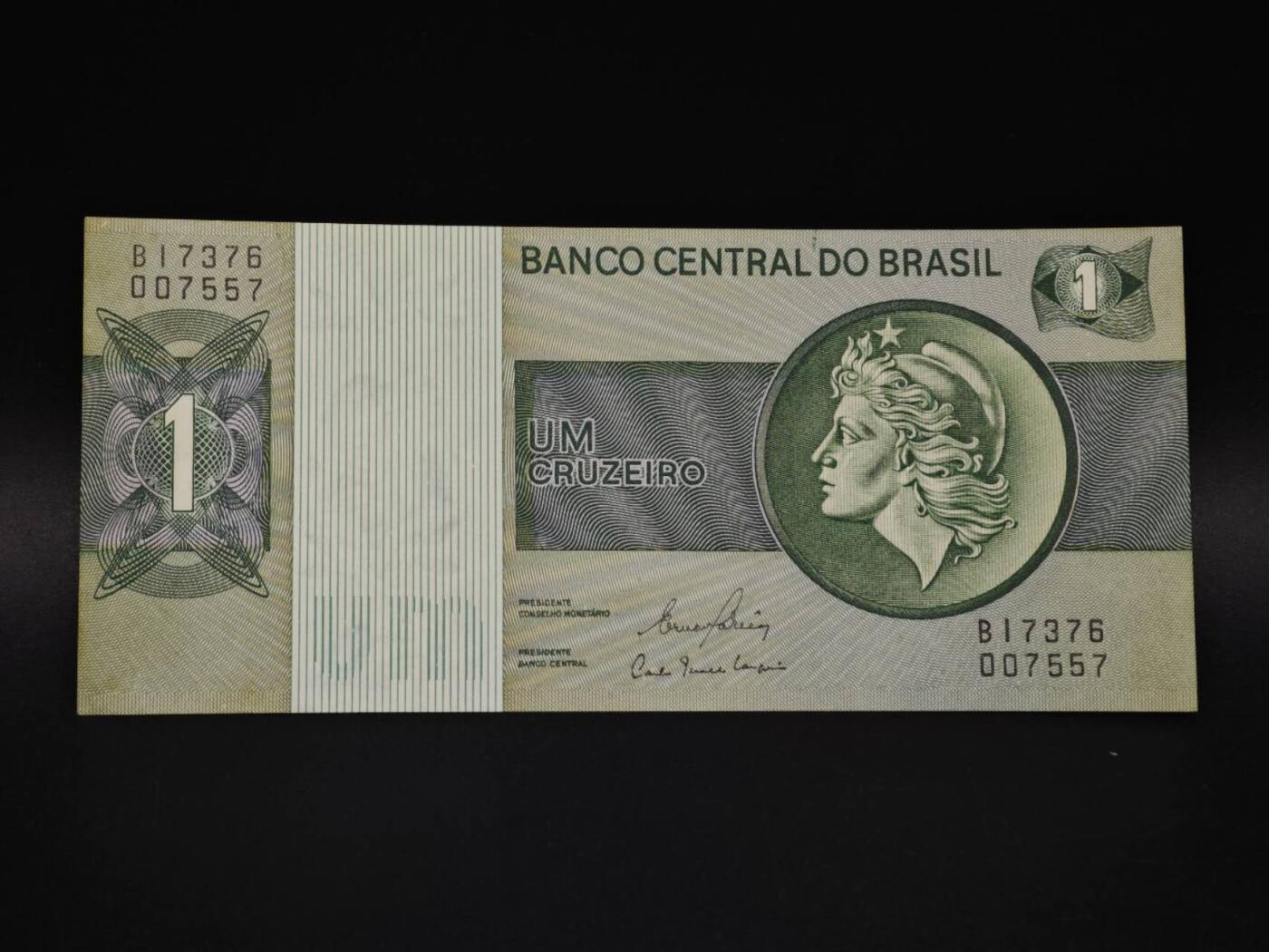 【淘币小摊】实时拍第八百五十九拍   无佣金福利纸币场   满百包邮可预留二周 每周一统一发货   巴西1克鲁塞罗纸币【有折】