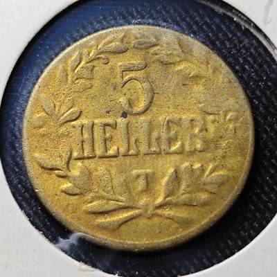 KK钱币收藏小铺  第398期 百期特拍（四拍之二） 2月预留时间 周末发货 -  1916德属东非5赫勒铜币