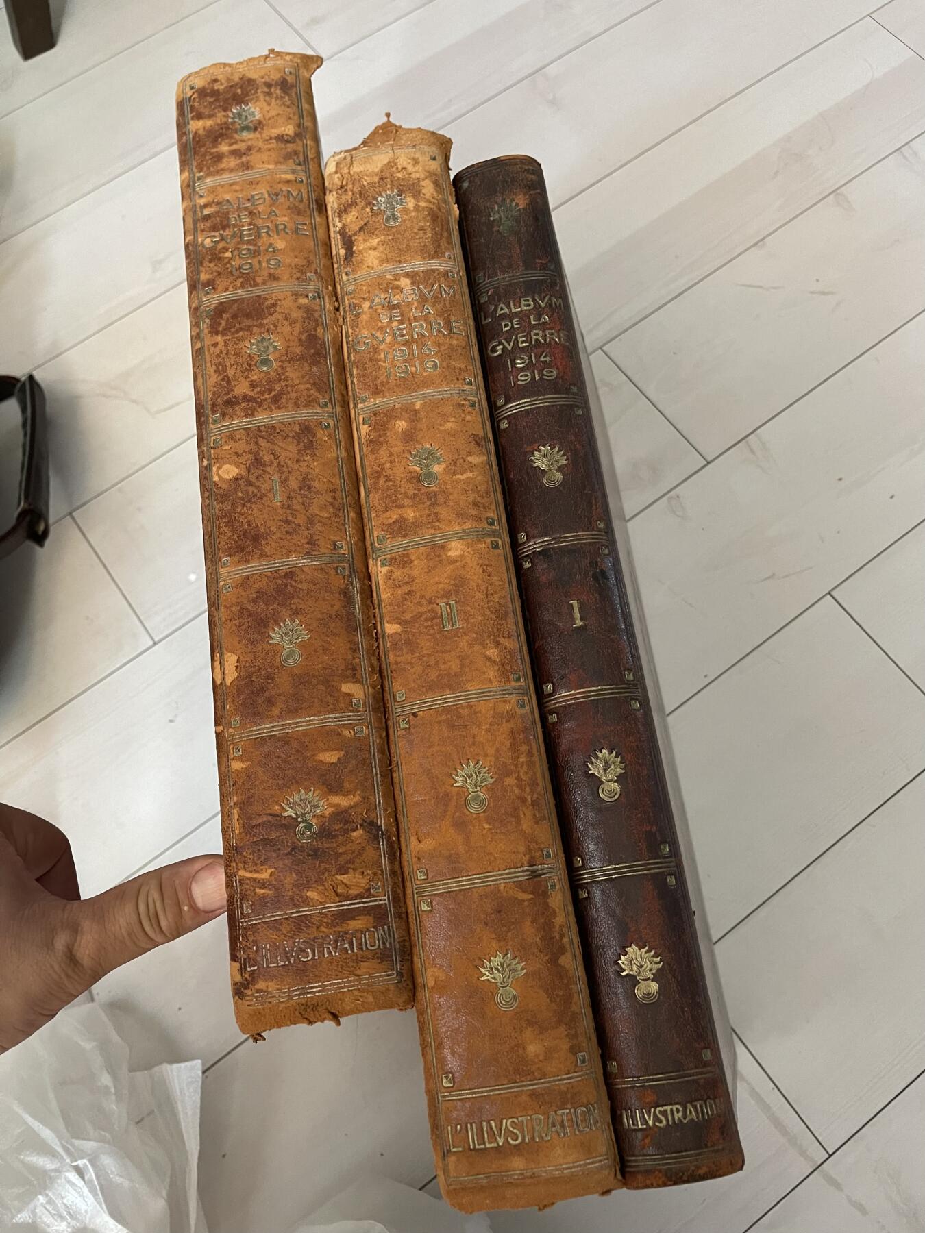 三本1922和1926年出版法国一战纪念画册图片书一本500第一次世界大战（可交换朝鲜章）