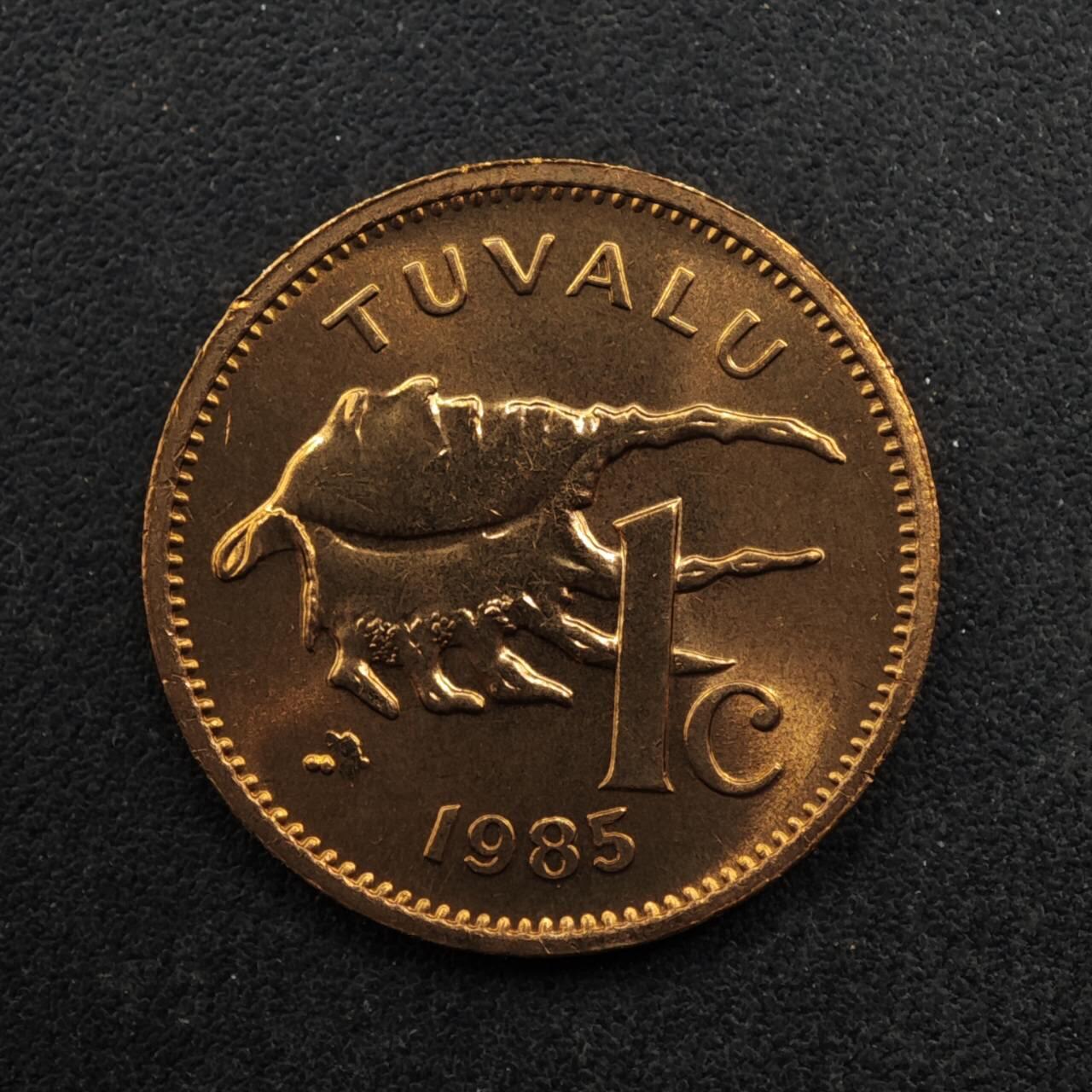 【淘币小摊】限时拍第八百五十八拍  散币场  满百包邮可预留两周  周一统一发货  图瓦卢1985年海螺1分铜币