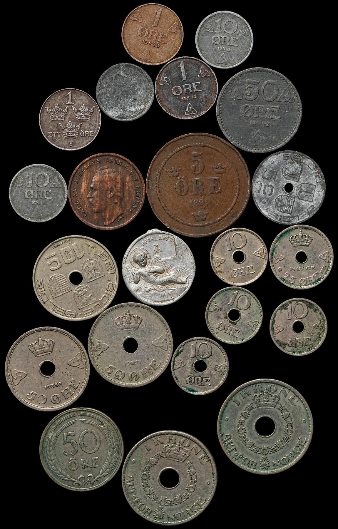 修遠堂世界钱币第103期 欧洲老币一组